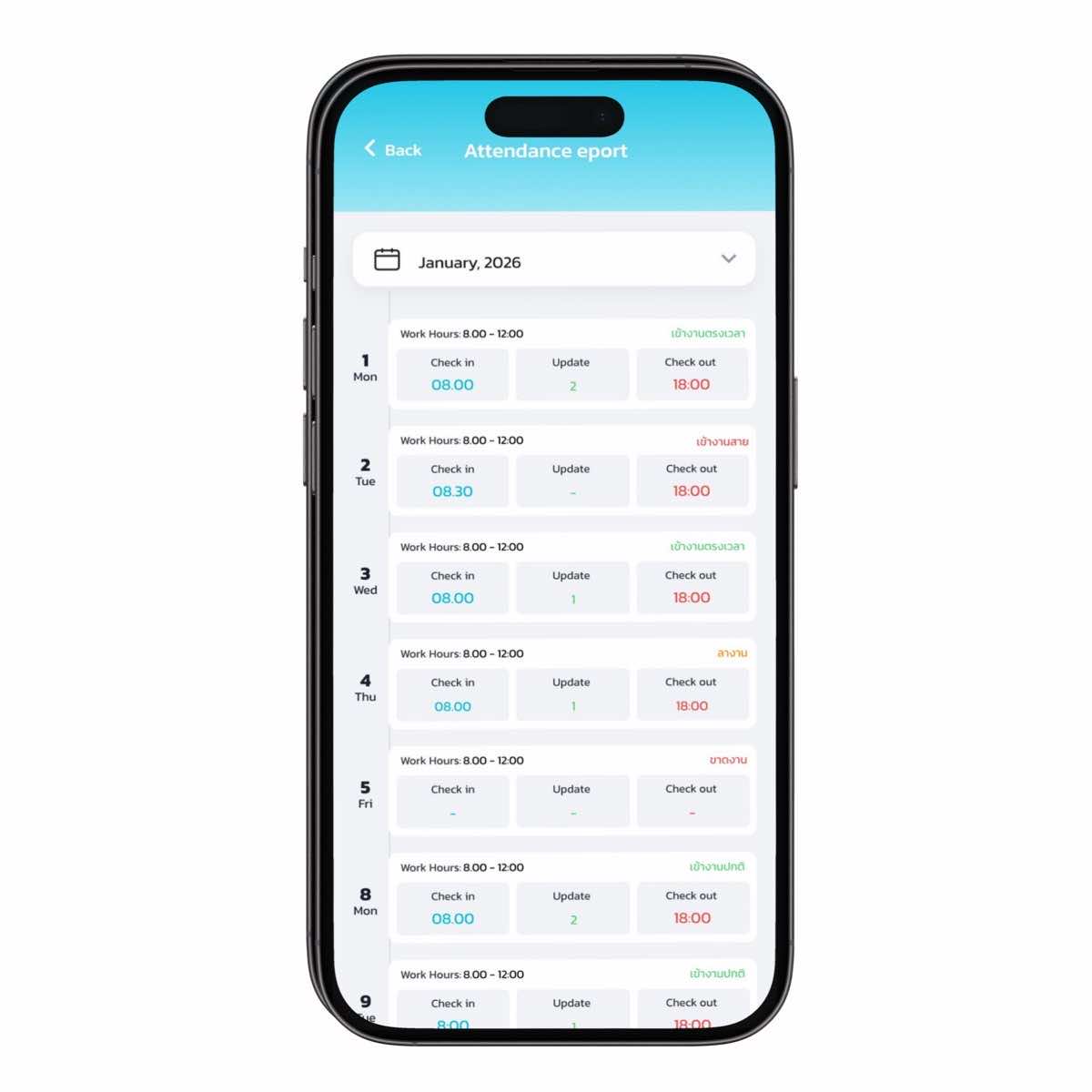 SAW HR App UX/UI Design — App UI examples — 4