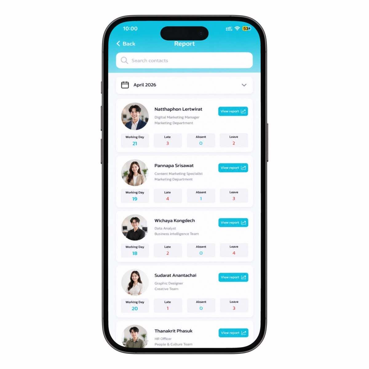 SAW HR App UX/UI Design — App UI examples — 8