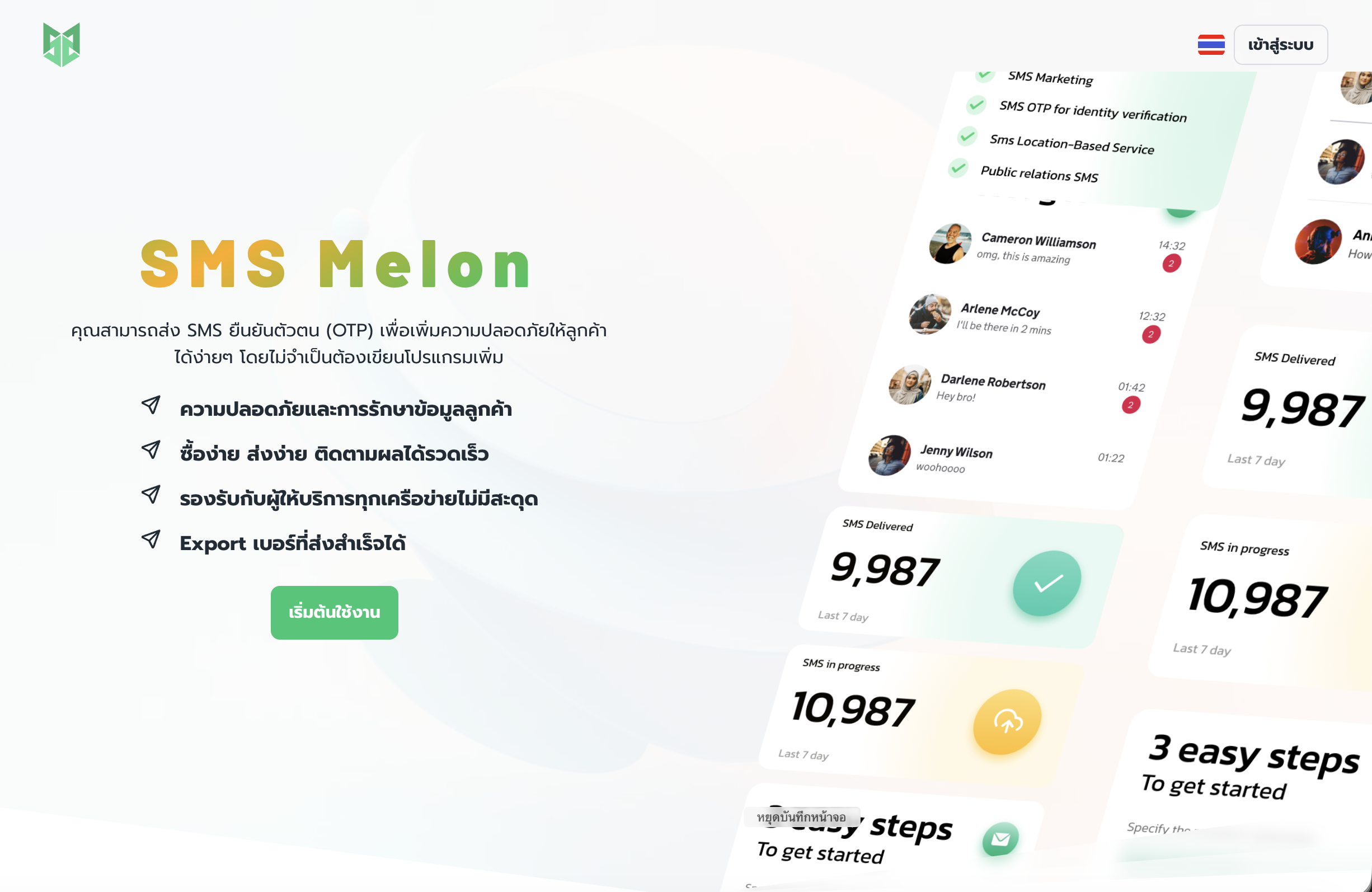 SMS Melon — Website UX/UI Design — 2
